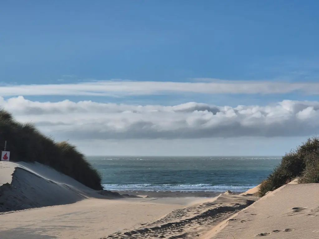Retraitecentrum Land aan zee in Zeeland nabij Burgh-Haamstede, strandfoto